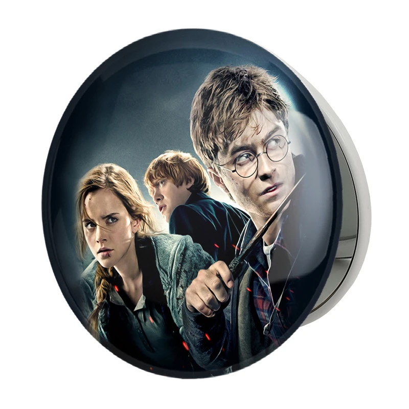 آینه جیبی خندالو طرح رون و هرمیون و هری پاتر Harry Potter مدل تاشو کد 2915 