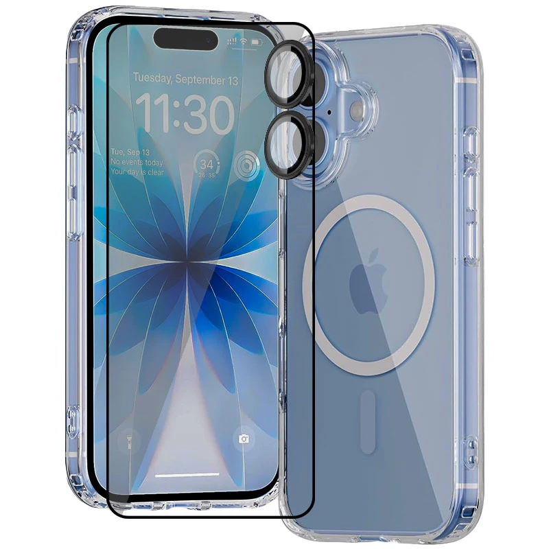 کاور مسیر مدل Totally Protected مناسب برای گوشی موبایل اپل iPhone 17 به همراه محافظ صفحه و محافظ لنز