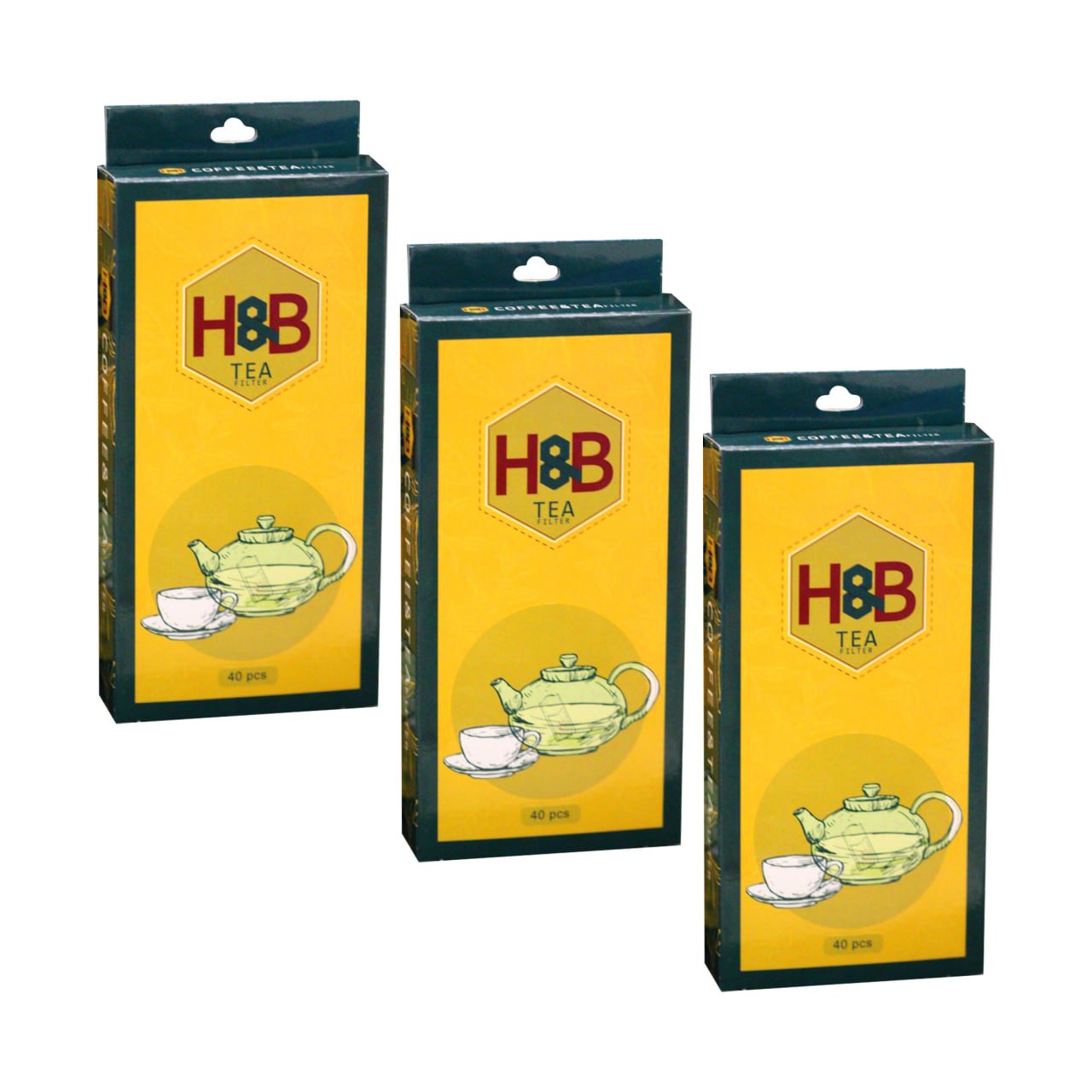 فیلتر چای اچ اند بی کد hb3p سه بسته 40 عددی