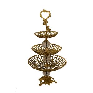 شیرینی خوری برنجی مدل سه طبقه کد S-4241