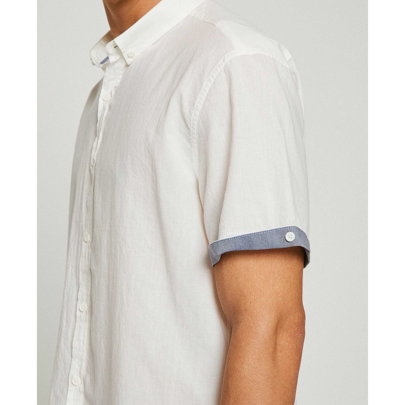 پیراهن آستین کوتاه مردانه کوتون مدل 8YAM61081BW-660 -  - 8