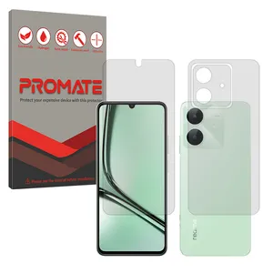 Promate Resistant model matte screen protector suitable for Realme Note 60X mobile phone along with the back protector