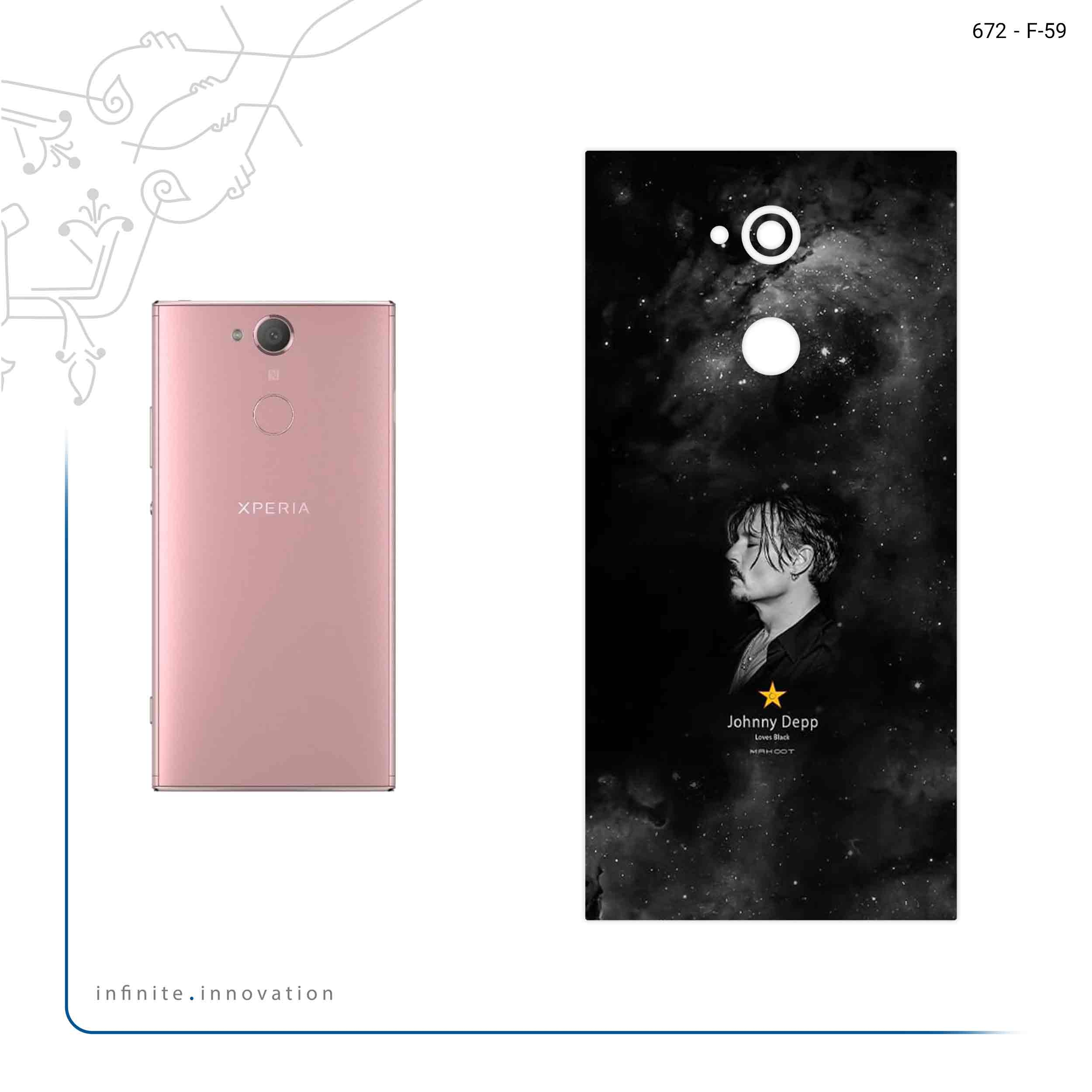 برچسب پوششی ماهوت مدل Johnny Depp مناسب برای گوشی موبایل سونی Xperia XA2 Ultra