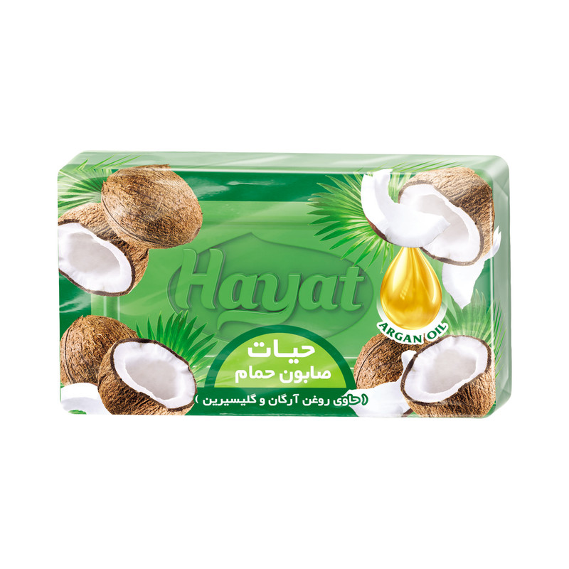 صابون شستشو حیات مدل آرگان و گلیسیرین و نارگیل وزن 125 گرم