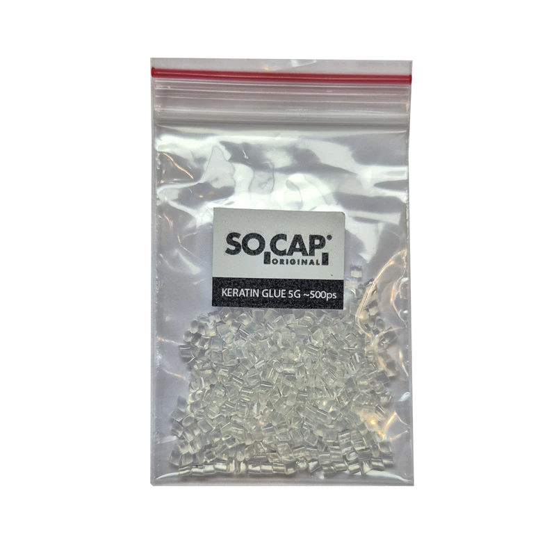 چسب کراتین اکستنشن مو سوکپ مدل شکری وزن 5 گرم بسته 500 عددی