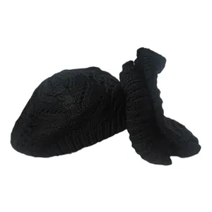 ست کلاه و شال گردن بافتنی زنانه مدل 05