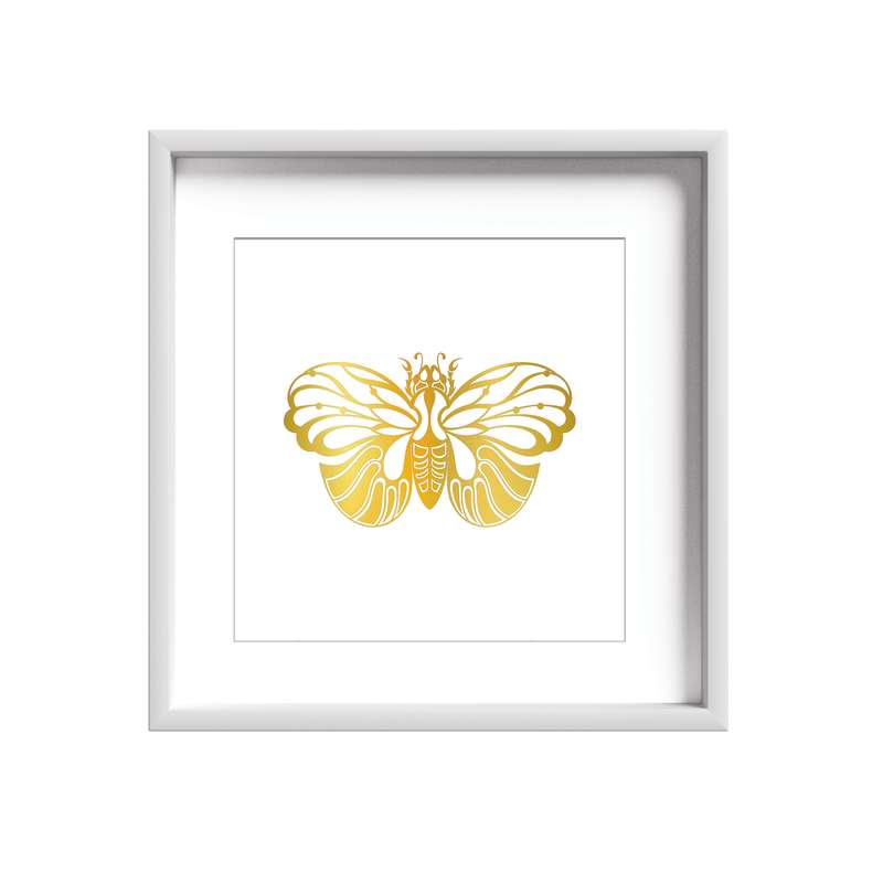 تابلو طلاکوب زرکات طرح پروانه مدل Butterfly