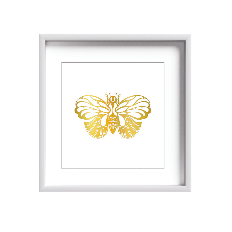 تابلو طلاکوب زرکات طرح پروانه مدل Butterfly