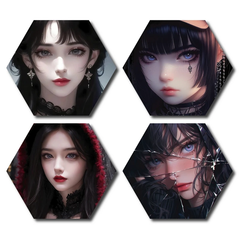 پوستر مدل دخترانه کد GG304 مجموعه 4 عددی