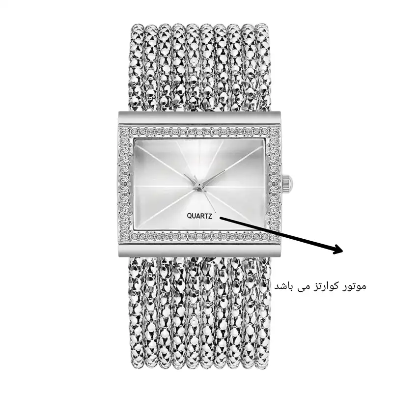 ساعت مچی عقربه ای زنانه مدل دستبندی بند پهن کد 1