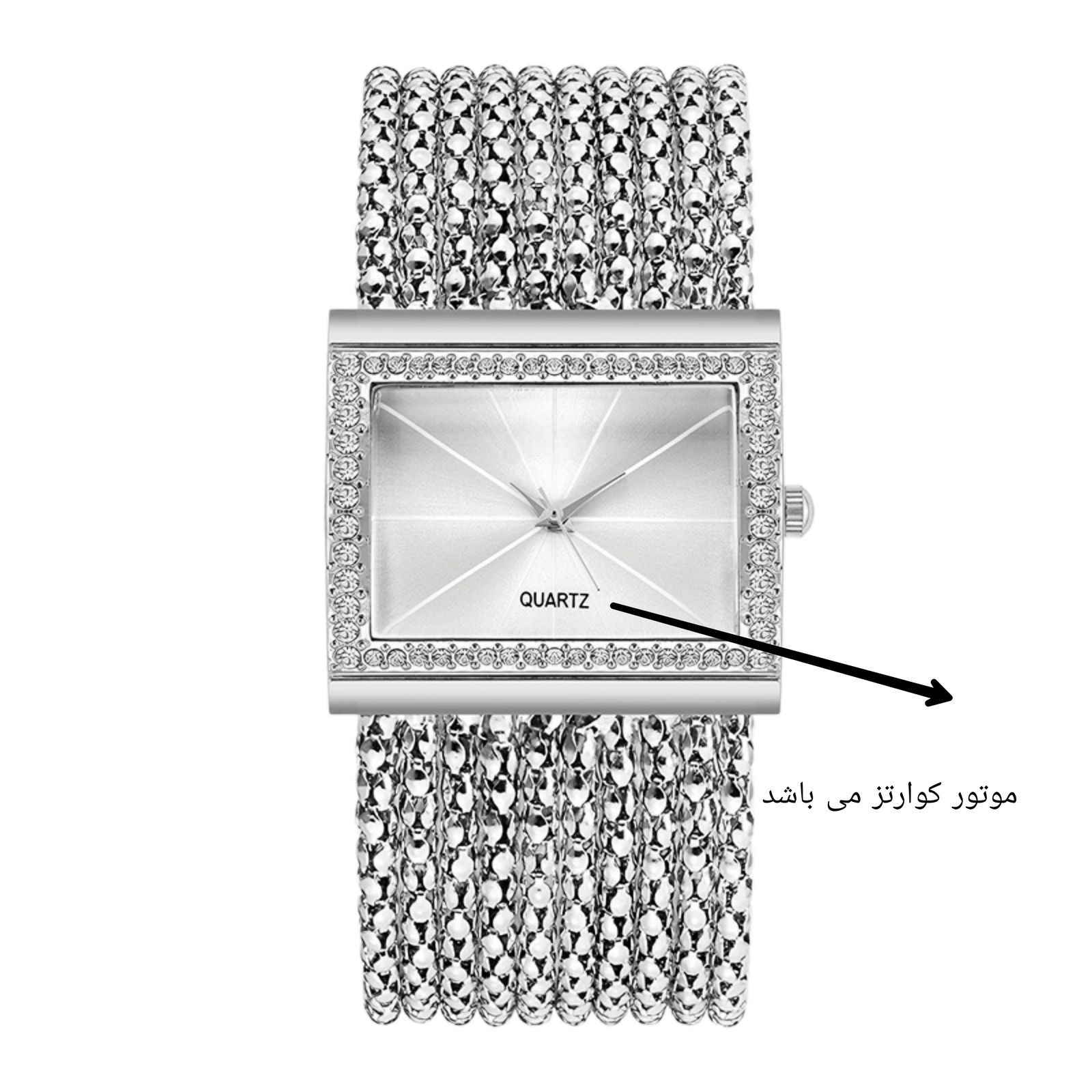 ساعت مچی عقربه ای زنانه مدل دستبندی بند پهن کد 1 - - 2