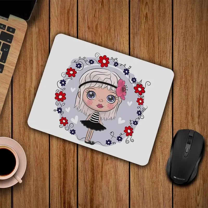 ماوس پد طرح دختر کد P100213
