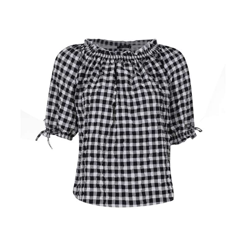 بلوز زنانه گردیه مدل 304227-gray black