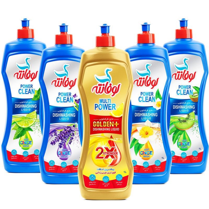مایع ظرفشویی لوفانته مدل GLFKL حجم 1000 میلی لیتر مجموعه 5 عددی