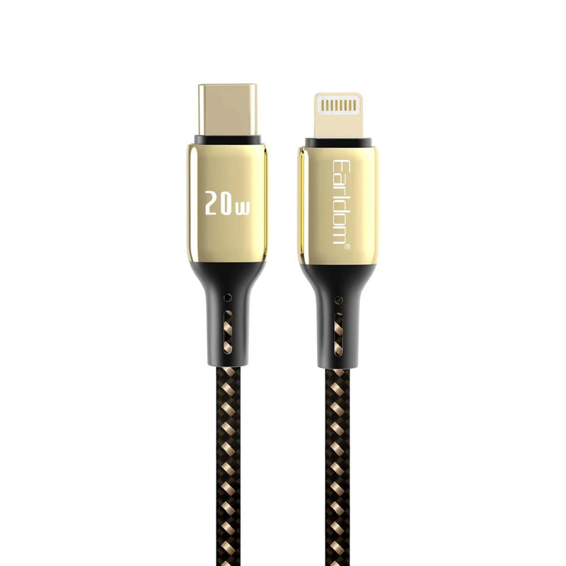 کابل تبدیل USB-C به لایتنینگ ارلدام مدل EC-141i PD60W طول 3 متر