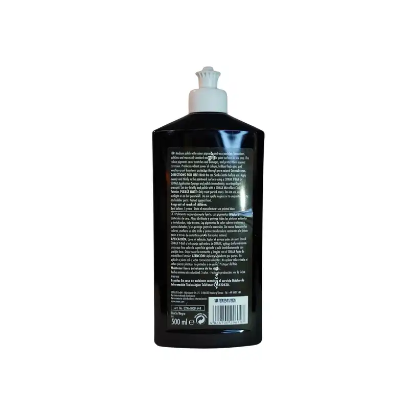 پولیش واکس مشکی بدنه خودرو سوناکس مدل Polish & Wax Color حجم 500 میلی لیتر