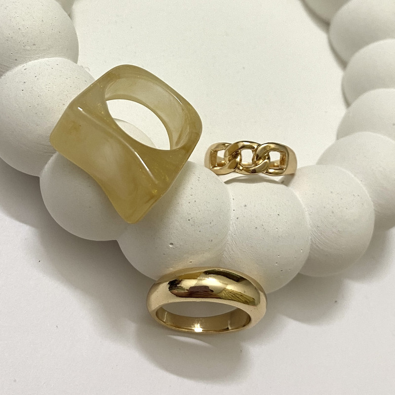 انگشتر زنانه اکسسورایز مدل ترندی مجموعه سه عددی