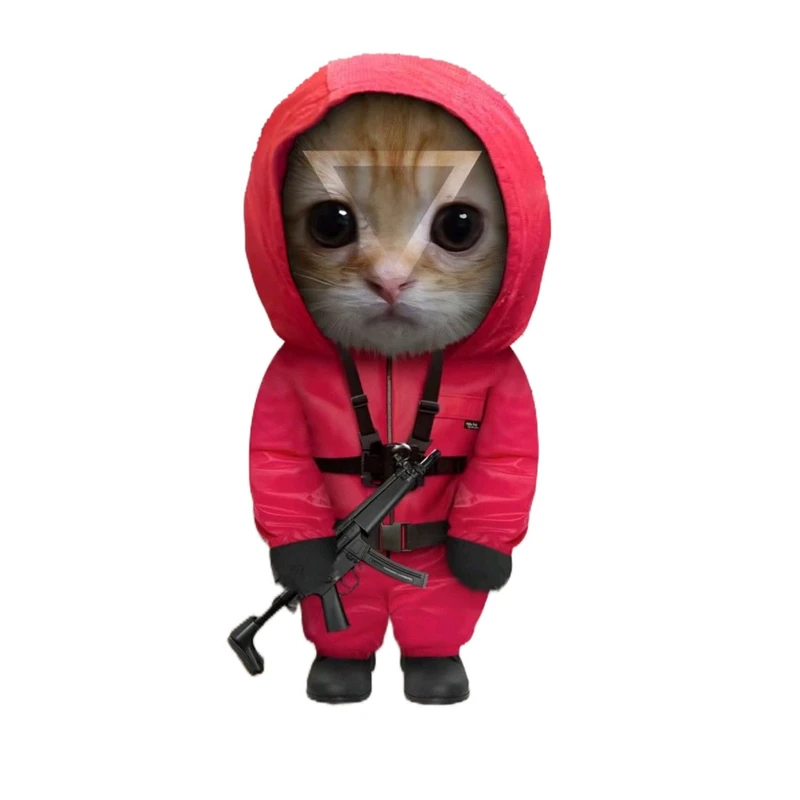 استیکر پارچه و لباس پاد آفرین مدل گربه مینیمال اسکویید گیم کد 1147