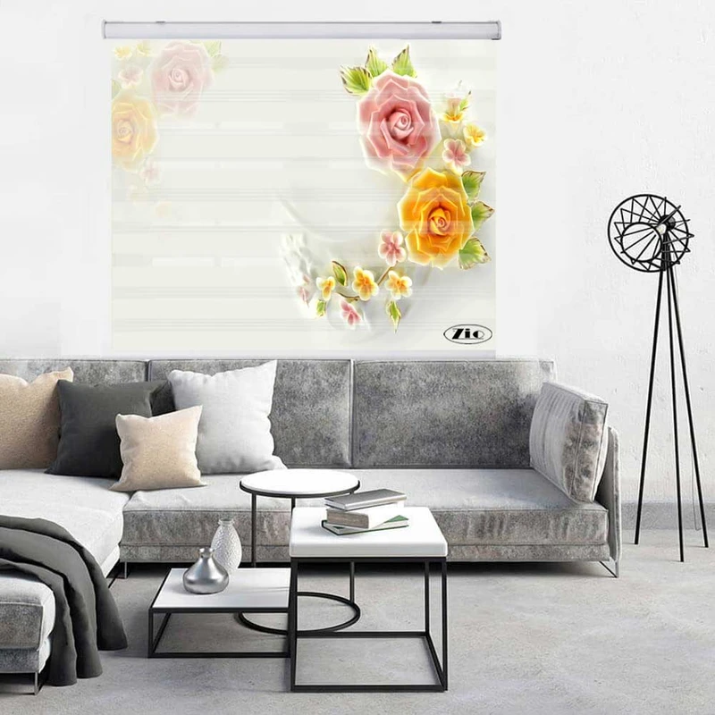 پرده زبرا زیو کد 3D1390 سایز 150x200 سانتی متر