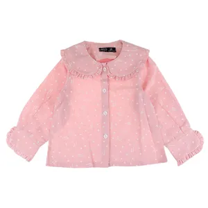 بلوز آستین بلند دخترانه مدل قلبی قلبی