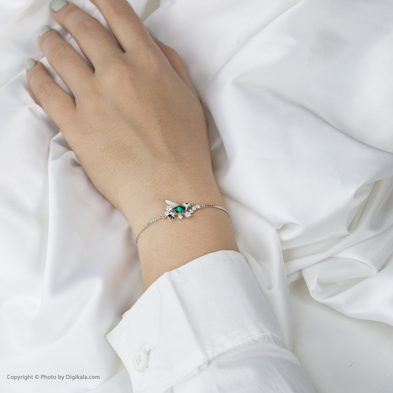 دستبند نقره زنانه کوبیک مدل QB-1606