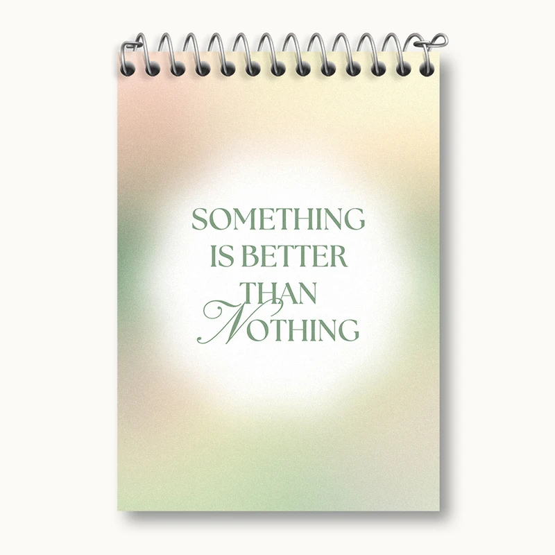 دفتر یادداشت 50 برگ خندالو طرح Something Is Better Than Nothing کد N2359