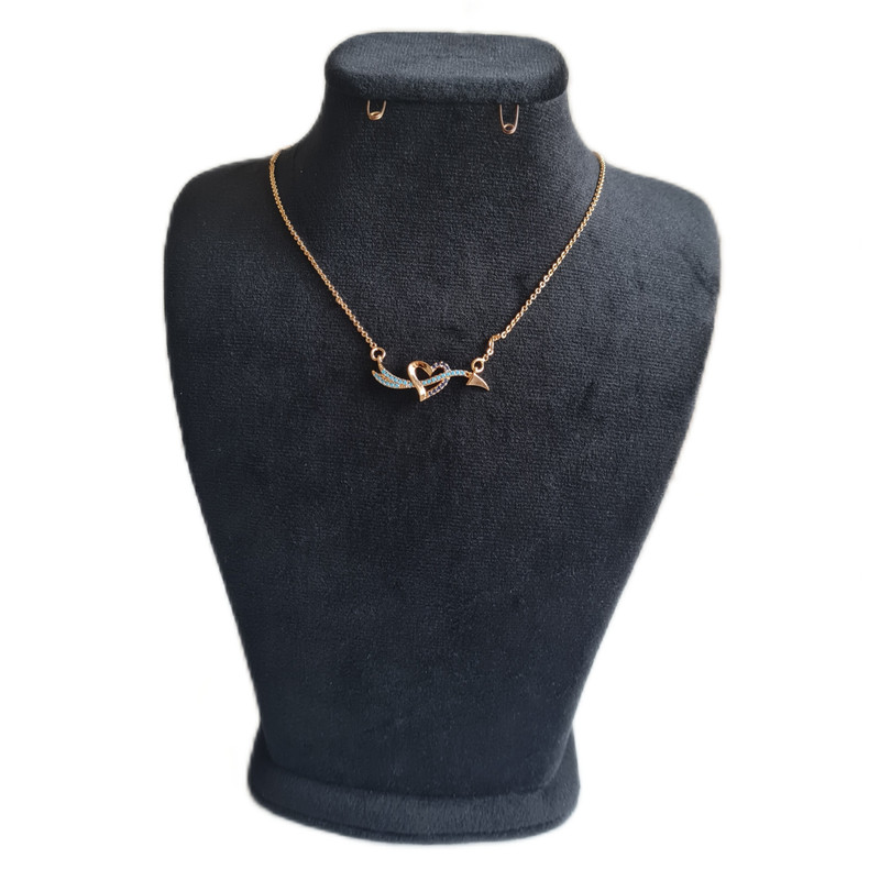 گردنبند دخترانه وای اس ایکس مدل قلب و تیر