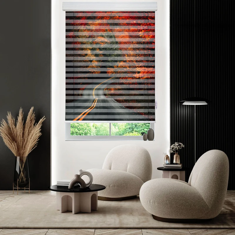 پرده زبرا زیو مدل O-7026 سایز 100x200 سانتی متر