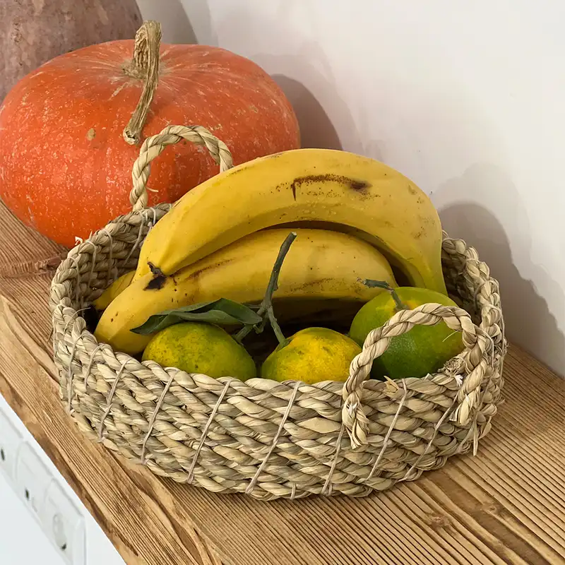 سبد حصیر بافی مدل سنتی کد M
