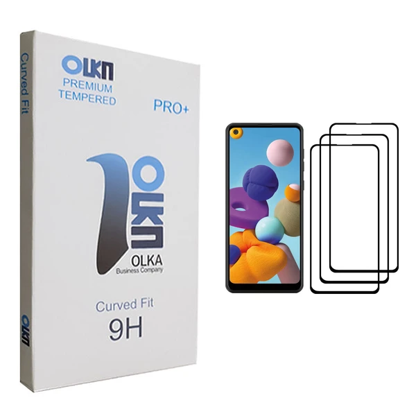 محافظ صفحه نمایش الکا مدل +PRO مناسب برای گوشی موبایل سامسونگ Galaxy A21 بسته سه عددی