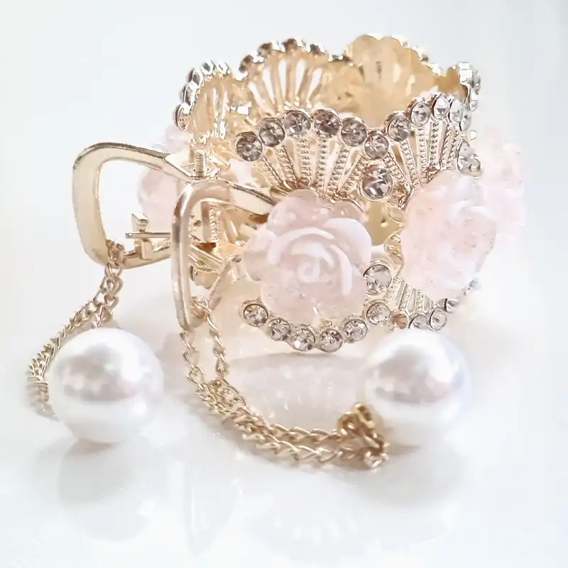 کلیپس مو زنانه مدل دم اسبی سامورایی رز کد brg 750