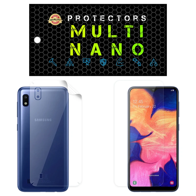  محافظ صفحه نمایش مولتی نانو مدل X-SFT مناسب برای گوشی موبایل سامسونگ Galaxy A10 به همراه محافظ پشت