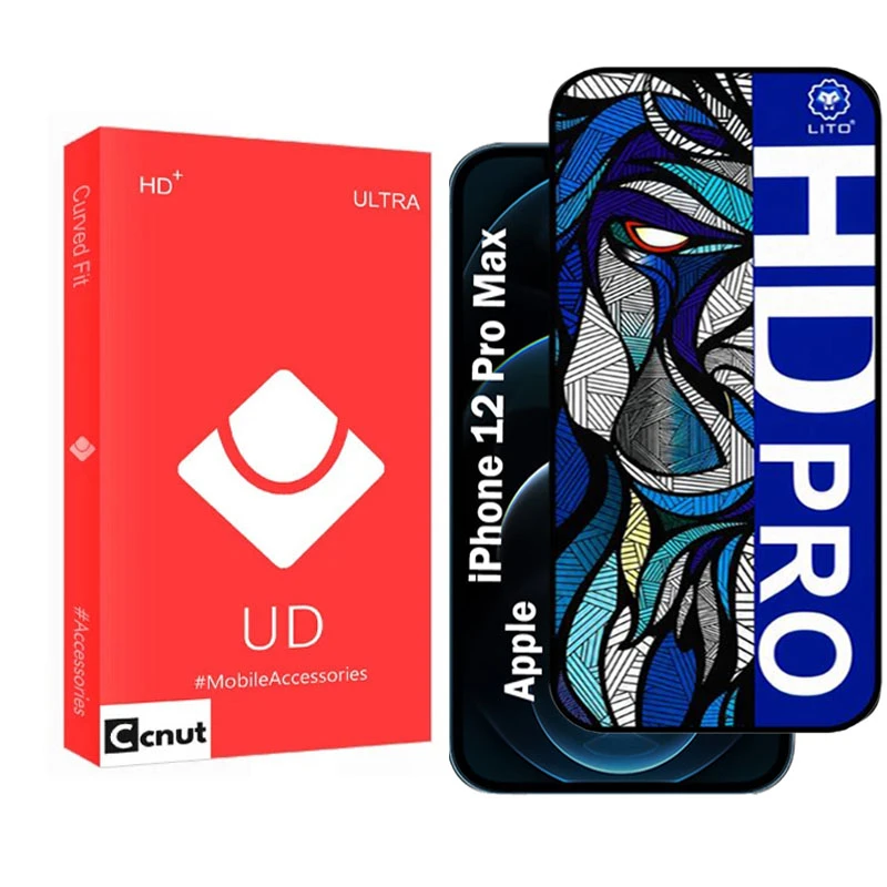 محافظ صفحه نمایش شیشه ای کوکونات مدل LIHD-UDR مناسب برای گوشی موبایل اپل iPhone 12 ProMax