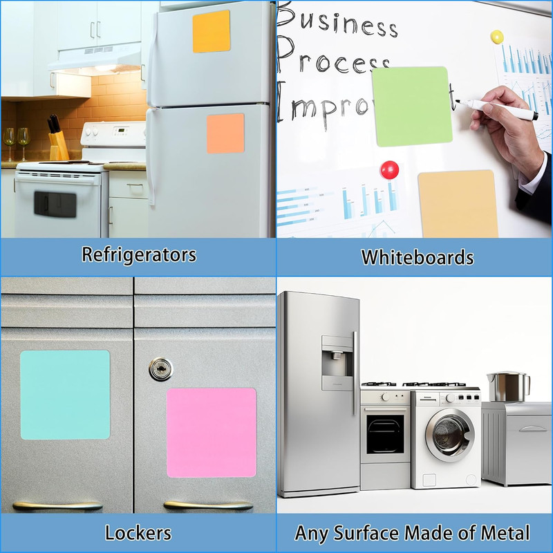 وایت برد هوم اند فریج مدل 5 سایز 8x10 سانتی متر به همراه مگنت و ماژیک وایت برد مجموعه 5 عددی