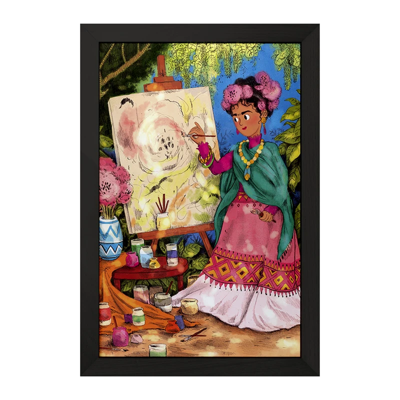 تابلو خندالو مدل فریدا کالو (Frida Kahlo) کد F2828