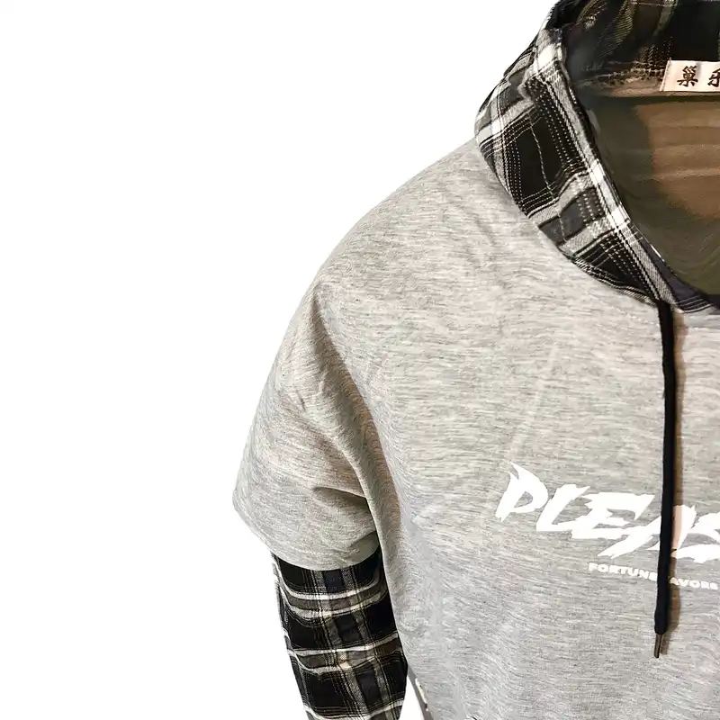 هودی زنانه مدل دو تکه چهارخانه