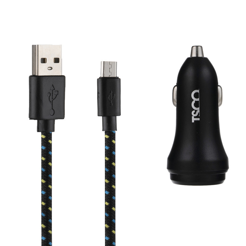 شارژر فندکی تسکو مدل TCG 25 همراه با کابل microUSB