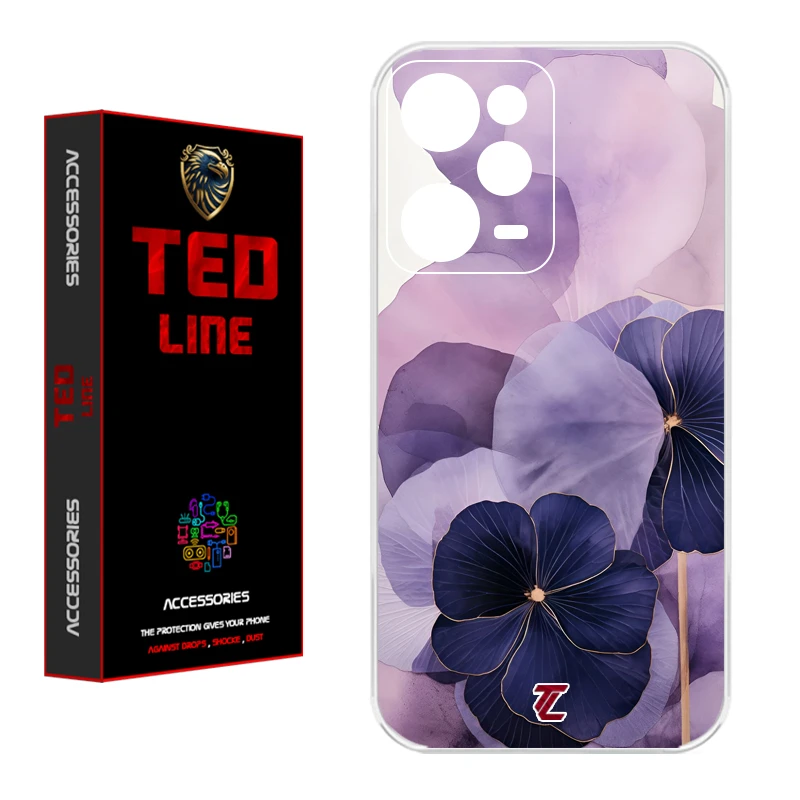 کاور تدلاین طرح گل بنفش کد 1159 مناسب برای گوشی موبایل شیائومی Redmi Note 12 Pro 5G / Poco X5 Pro
