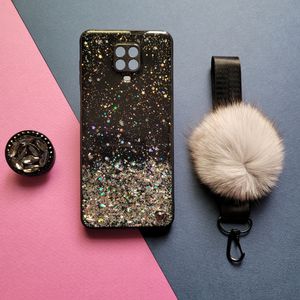 کاور مدل پام پام ستاره کد 01 مناسب برای گوشی موبایل شیائومی redmi note 9s/note 9 pro/note 9 pro max به همراه بند و پایه نگهدارنده