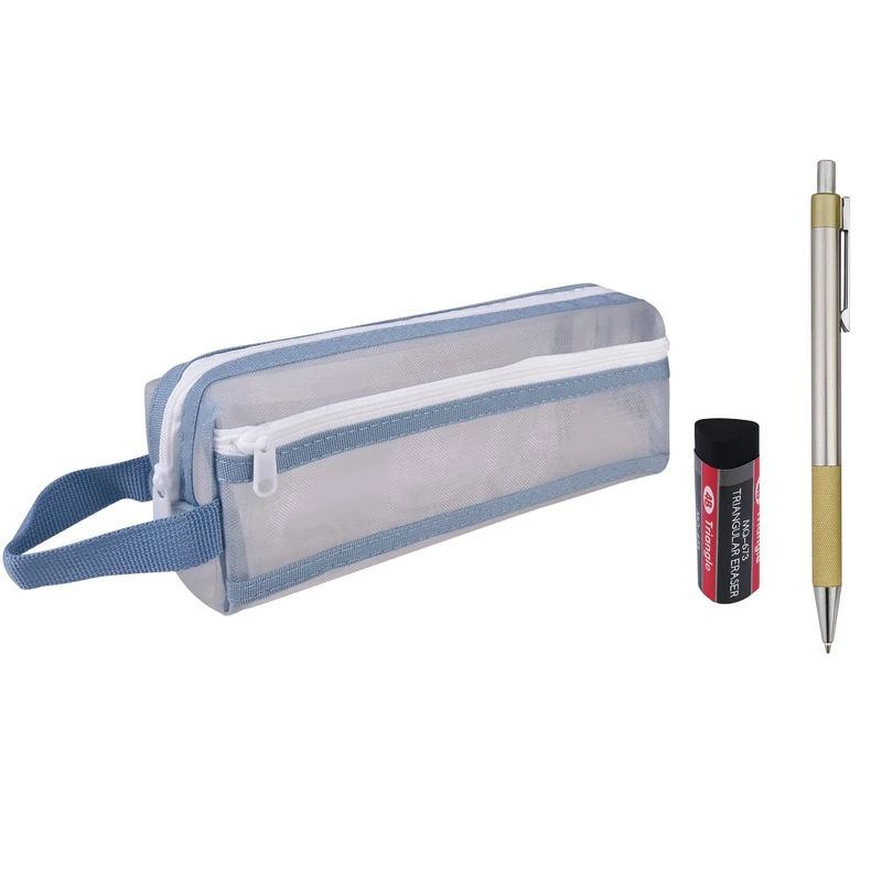 جامدادی مدل bluma_104 به همراه مداد نوکی و پاک کن