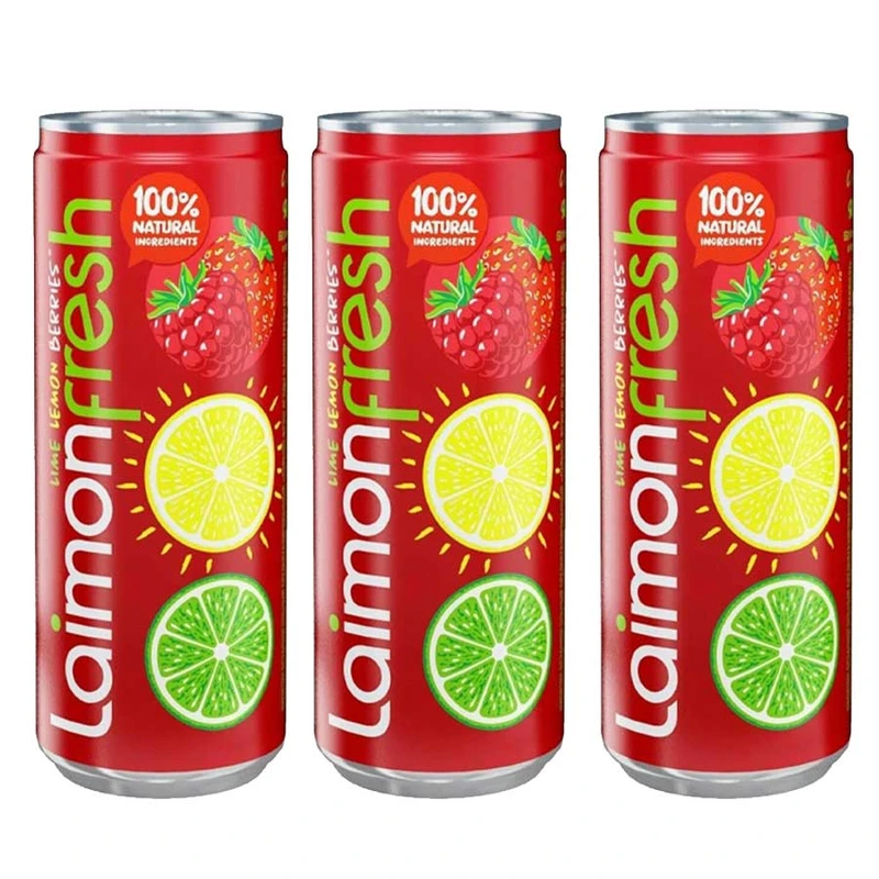 نوشیدنی گازدار با طعم توتها لایمون فرش - 330 میلی لیتر بسته 3 عددی