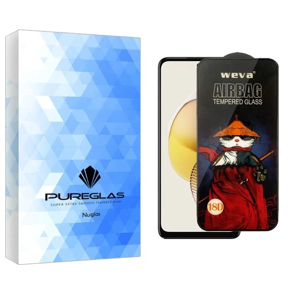 محافظ صفحه نمایش پیور گلس مدل NueGlas Airbag مناسب برای گوشی موبایل موتورولا Moto G73