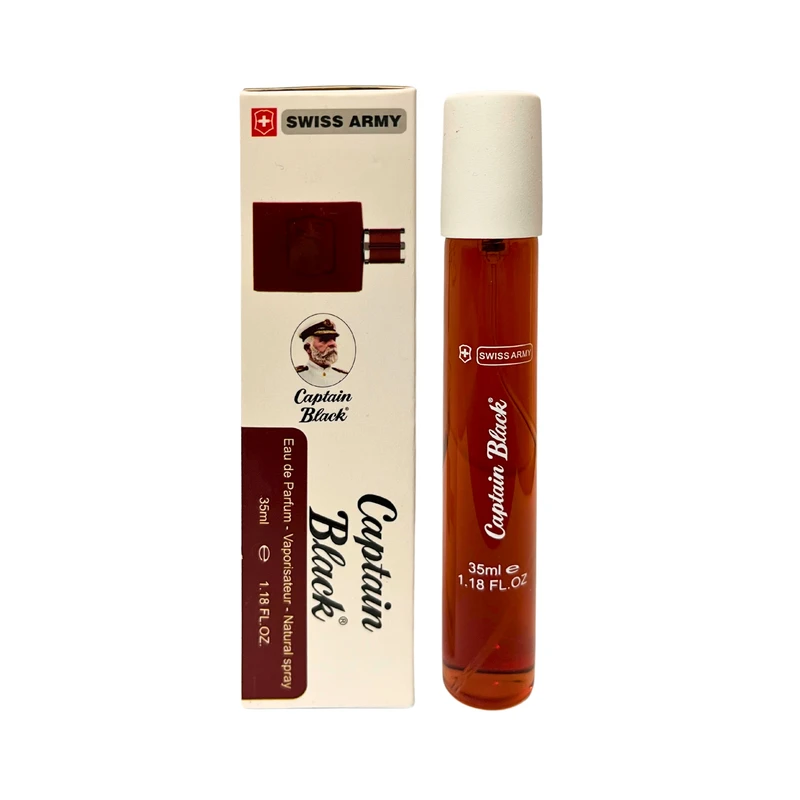 عطر جیبی مردانه سوسیس آرمی مدل کاپتان بلک حجم 35 میلی لیتر