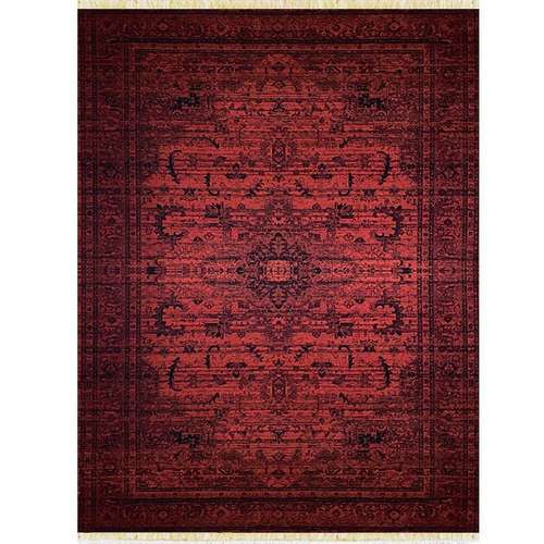  فرش ماشینی طرح بلوچ کد 5860 زمینه اناری