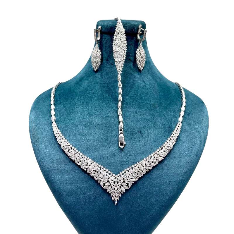 نیم ست نقره زنانه مدل SI E20