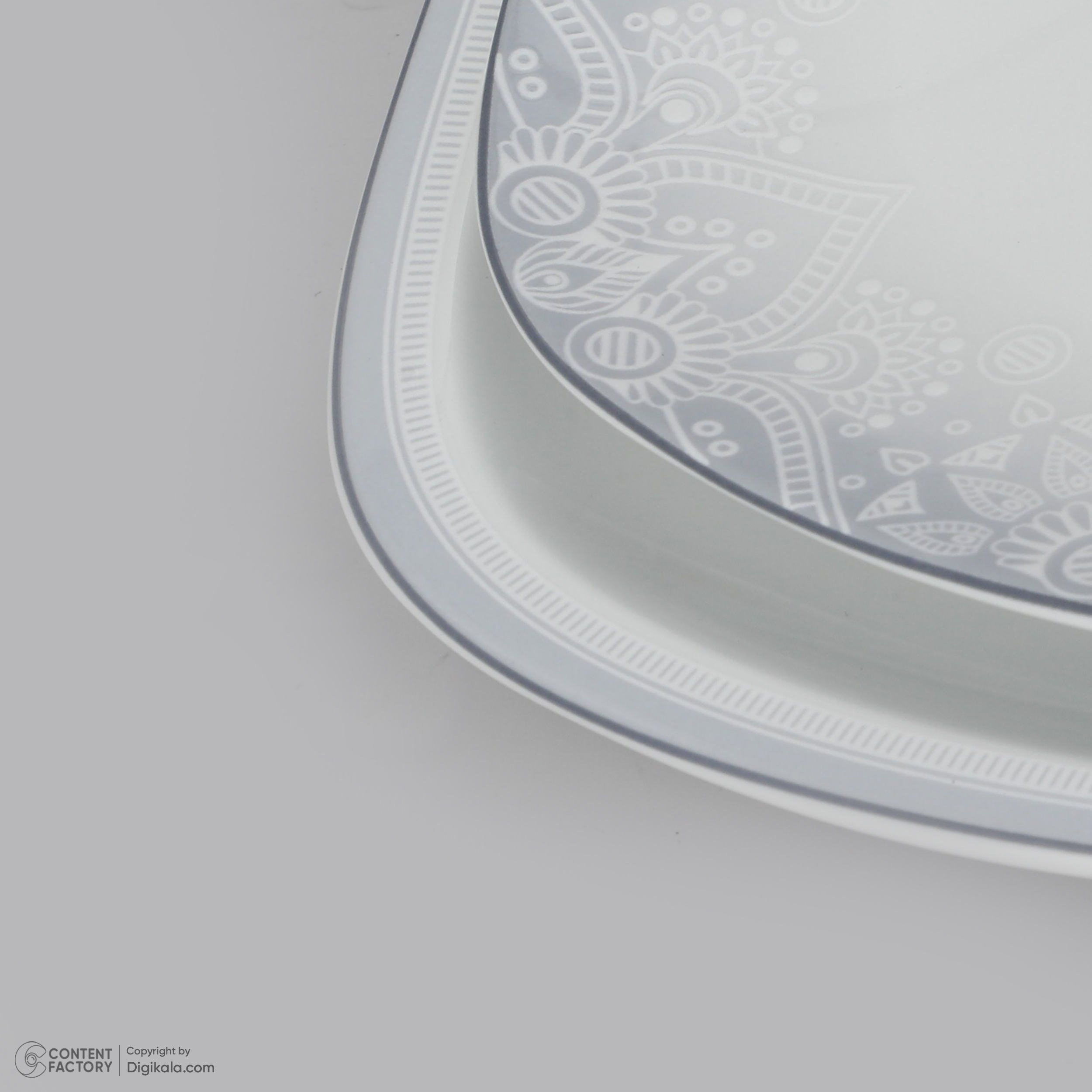 سرویس غذاخوری 27 پارچه چینی زرین ایران سری کواترو مدل ادلین درجه عالی