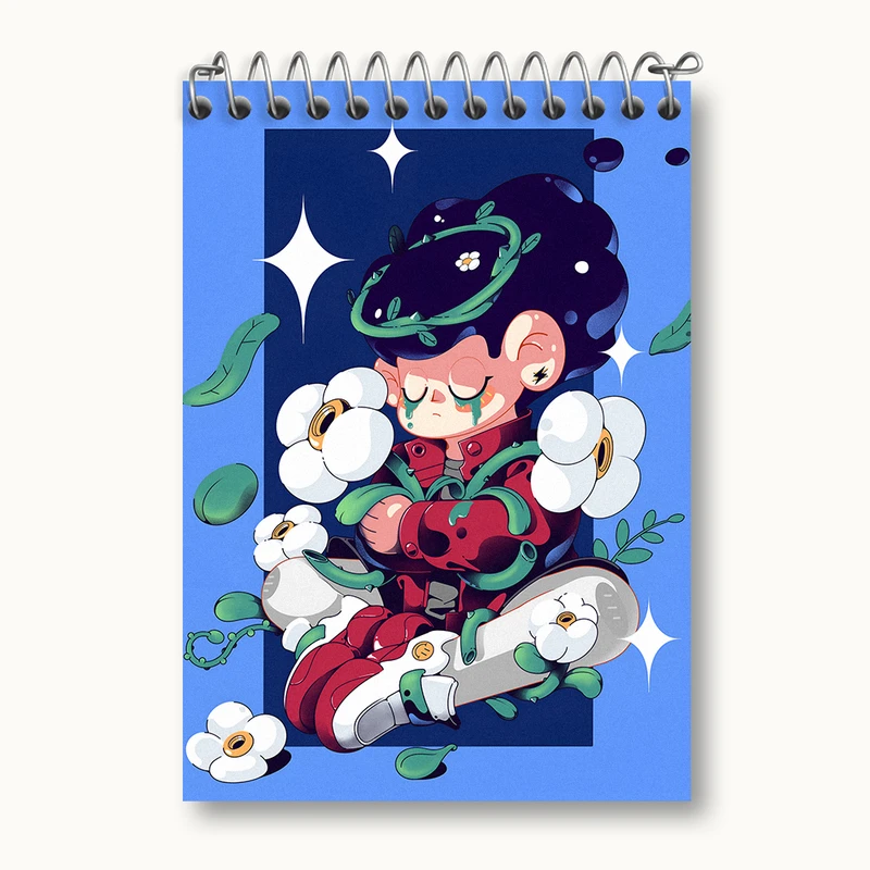 دفتر یادداشت 50 برگ خندالو طرح دخترانه کد N4807