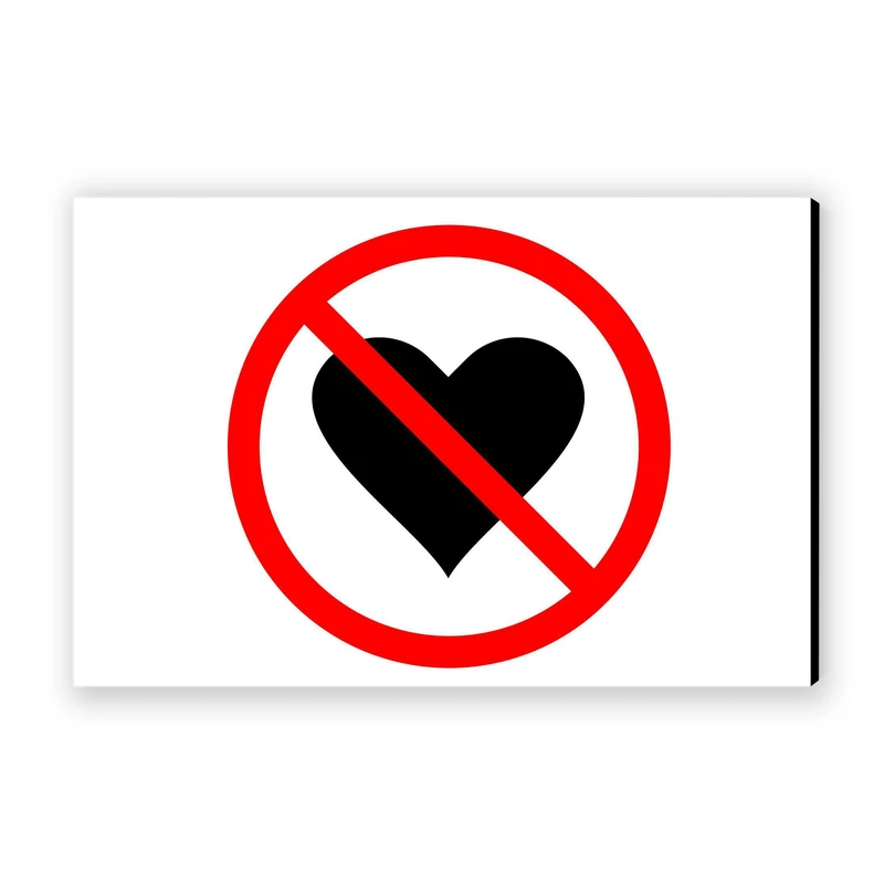 تابلو شاسی عرش مدل فانتزی عشق ممنوع No Love کد As1998