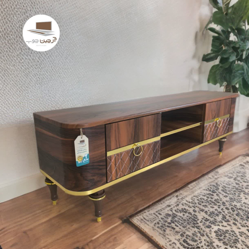 میز تلویزیون آرچین چوب مدل درنا مناسب برای تلویزیون تا 49 اینچ