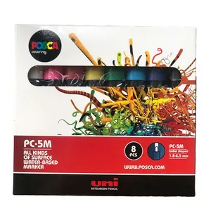 ماژیک یونی بال پوسکا مدل uni ball posca marker pc-5m بسته 8 عددی
